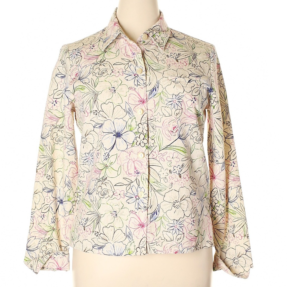 Sag Harbor Floral Long Sleeve Blouse